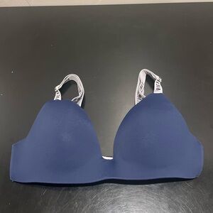 Victoria's Secret Deep Blue Bra with Logo Straps